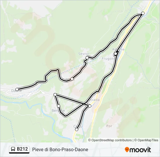 B212 Bus Line Map