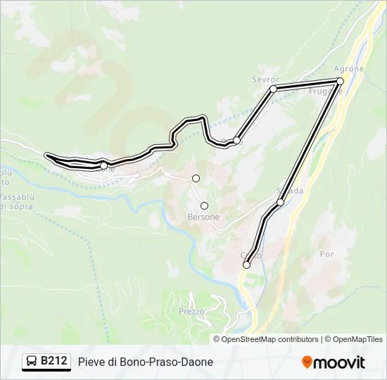 B212 Bus Line Map
