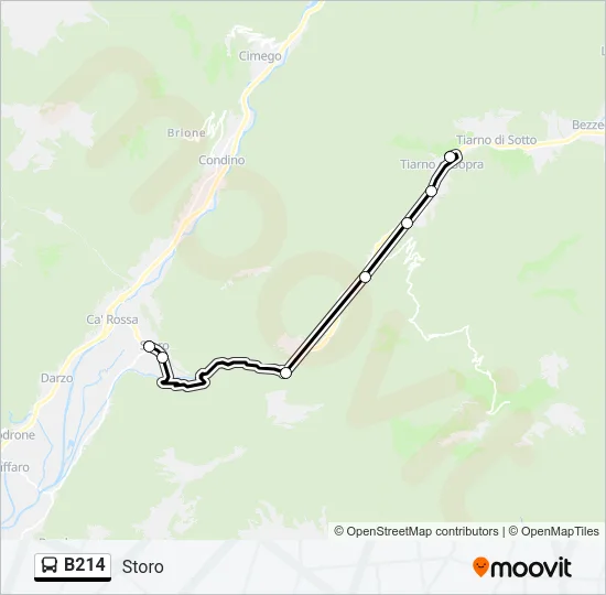 B214 Bus Line Map