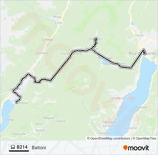 B214 Bus Line Map