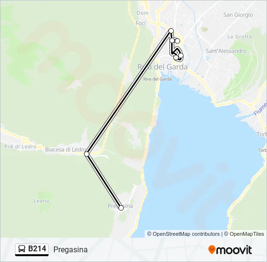 B214 Bus Line Map