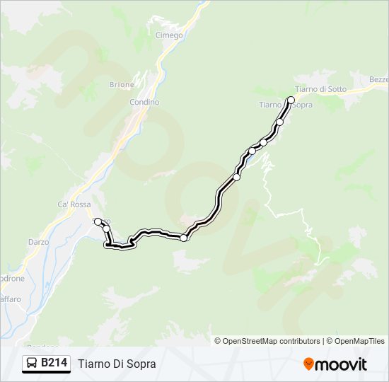 B214 bus Line Map