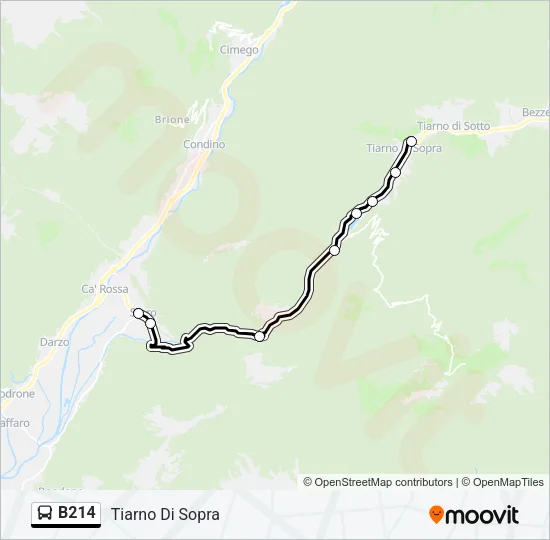 B214 Bus Line Map