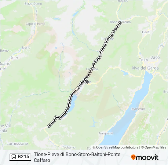 B215 Bus Line Map