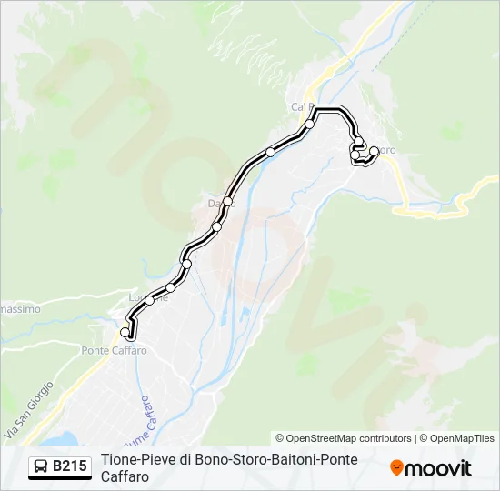 B215 Bus Line Map