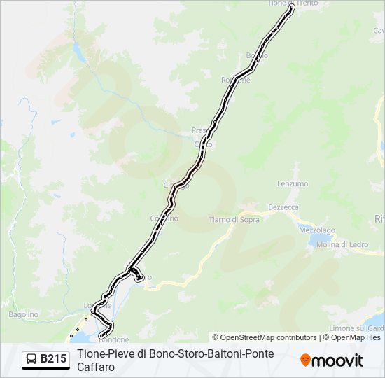 B215 bus Line Map