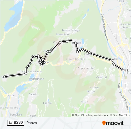 B230 Bus Line Map