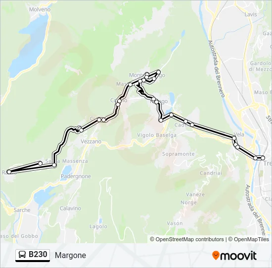 B230 Bus Line Map