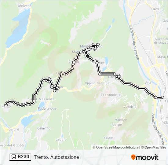 B230 Bus Line Map