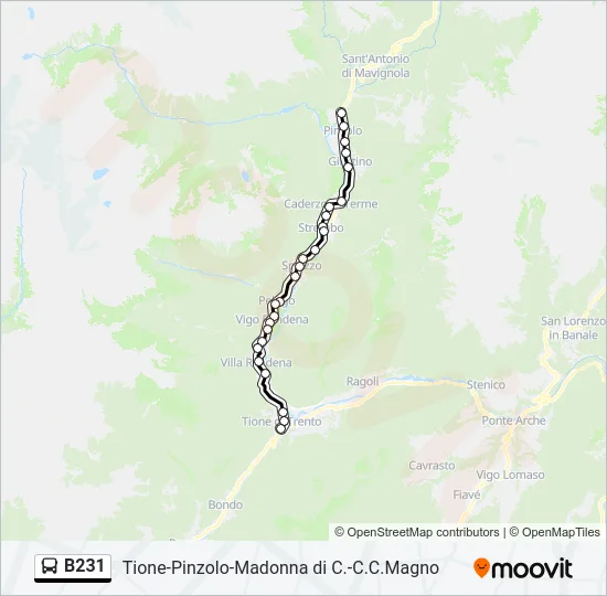 B231 Bus Line Map