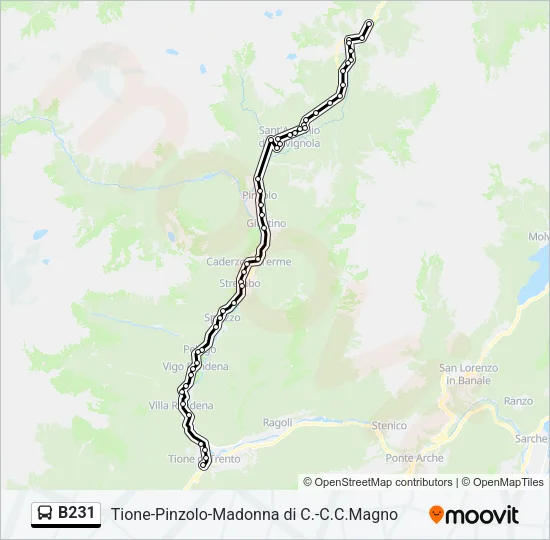 B231 Bus Line Map