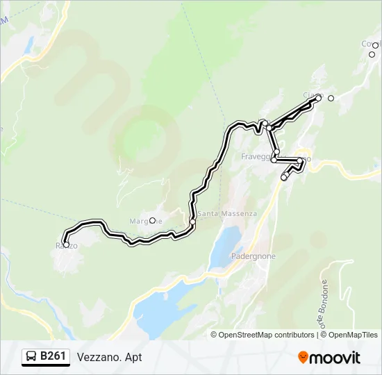 B261 Bus Line Map
