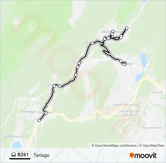 B261 Bus Line Map