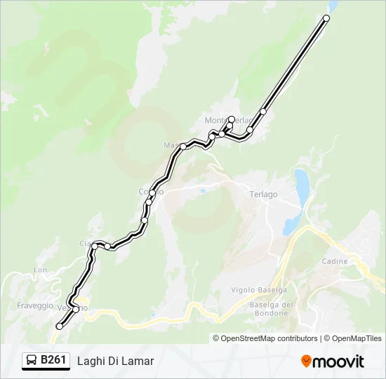 B261 Bus Line Map