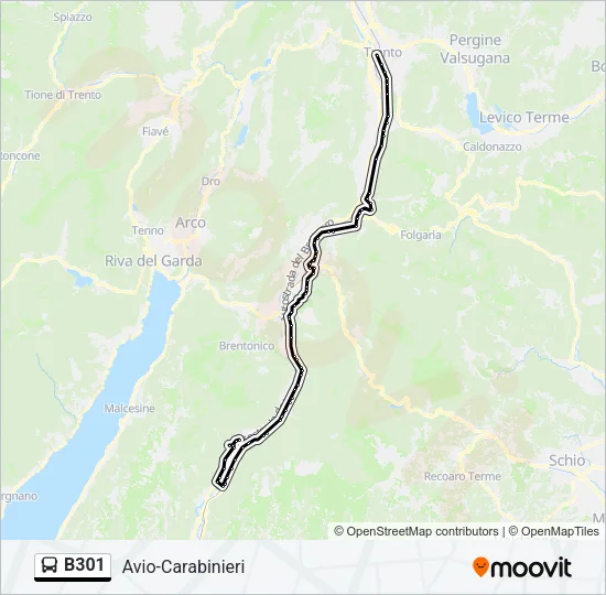 B301 Bus Line Map