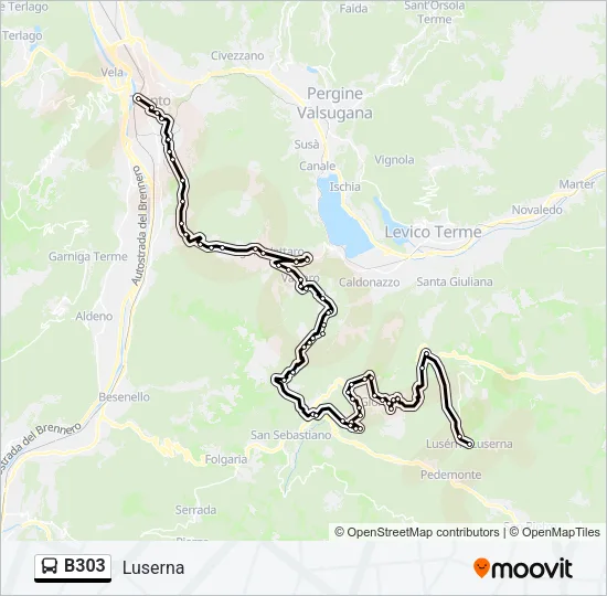 B303 Bus Line Map