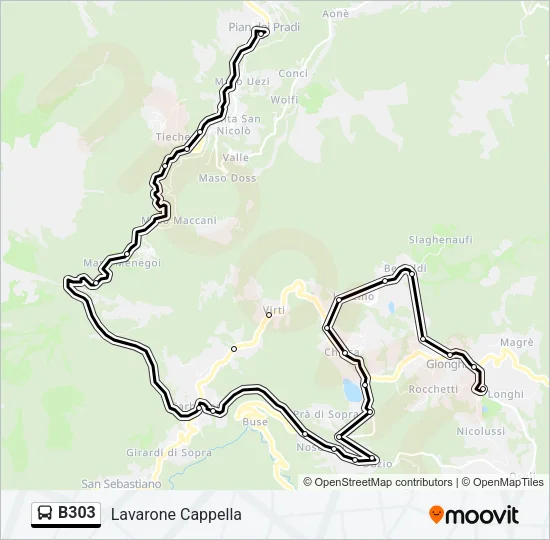 B303 Bus Line Map
