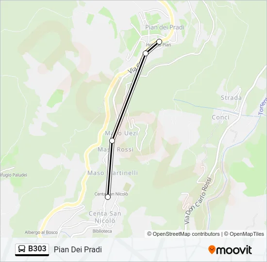 B303 Bus Line Map
