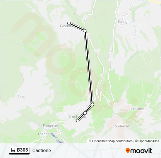 B305 Bus Line Map