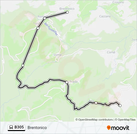 B305 Bus Line Map