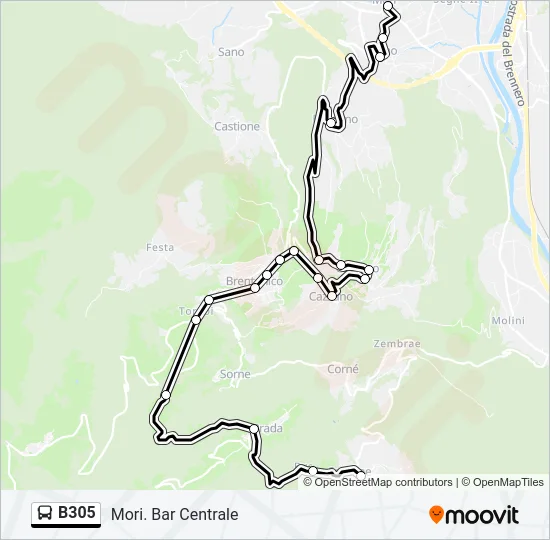 B305 Bus Line Map