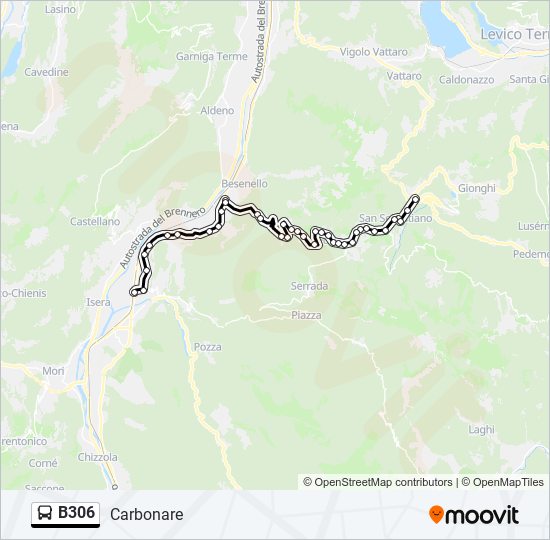 B306 bus Line Map