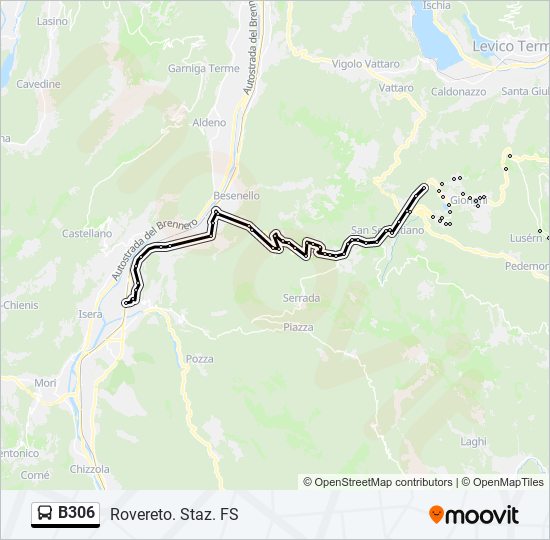 B306 bus Line Map