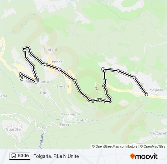 B306 bus Line Map