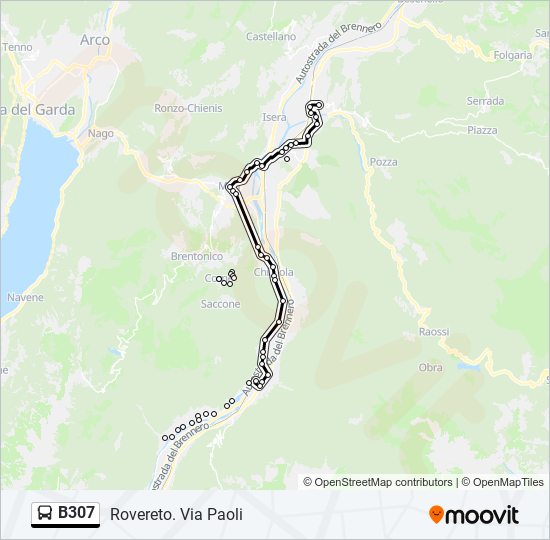 B307 bus Line Map