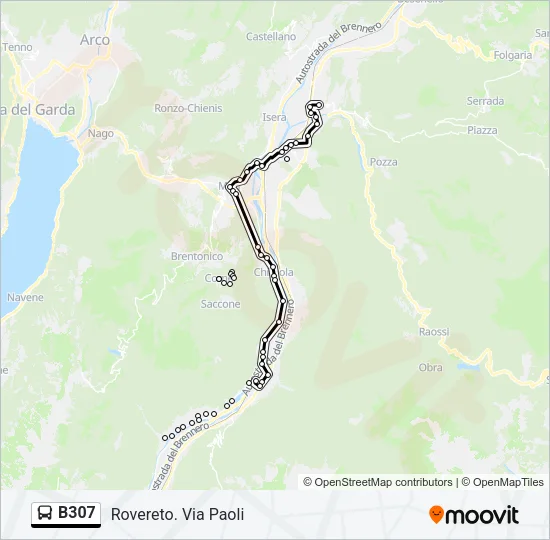 B307 Bus Line Map
