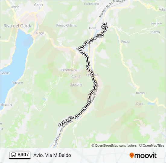 B307 Bus Line Map