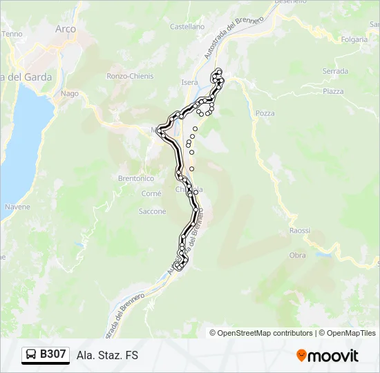 B307 Bus Line Map
