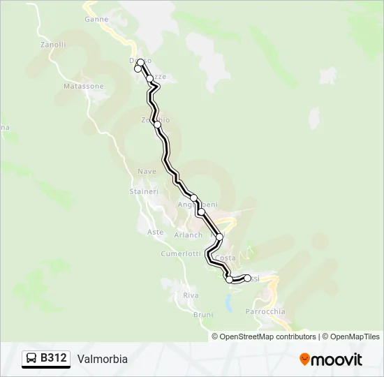 B312 Bus Line Map