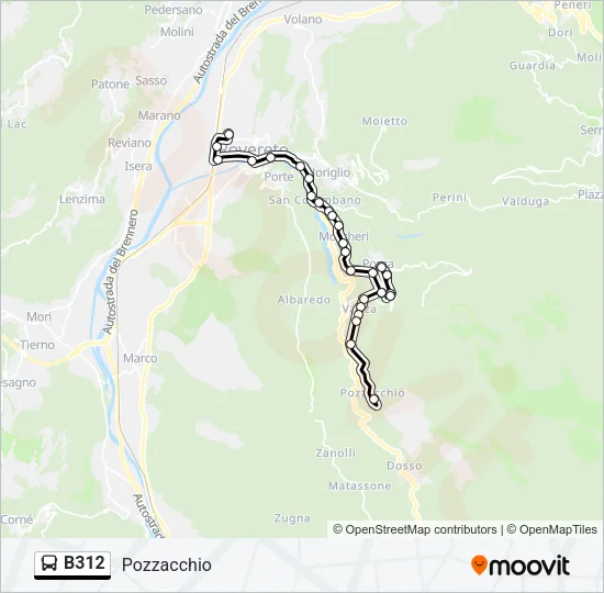 B312 Bus Line Map