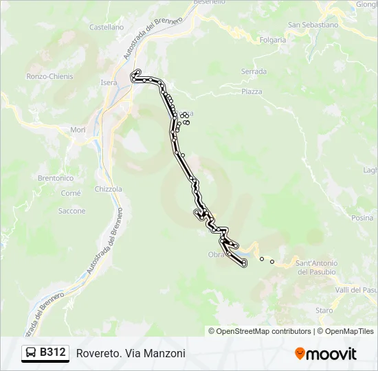 B312 Bus Line Map