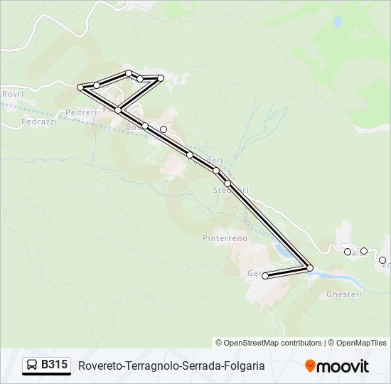 B315 bus Line Map