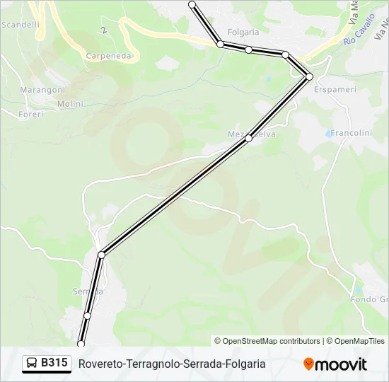 B315 Bus Line Map