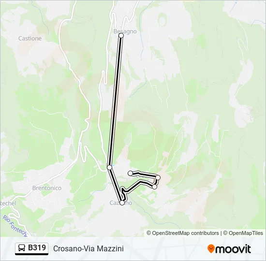 B319 Bus Line Map