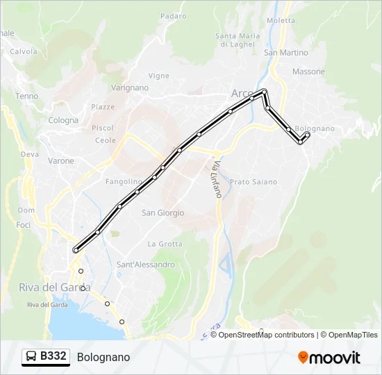 B332 Bus Line Map