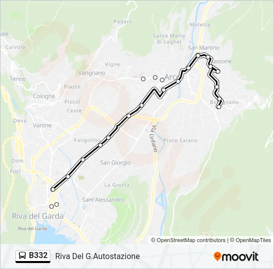B332 Bus Line Map