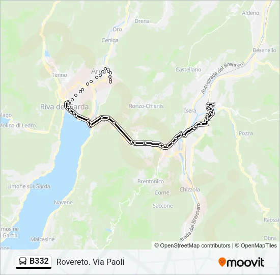 B332 Bus Line Map