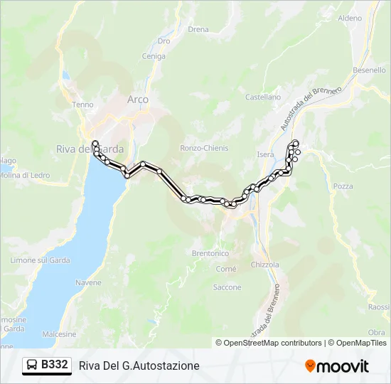 B332 Bus Line Map