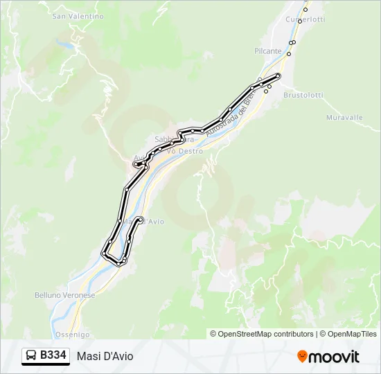 B334 Bus Line Map