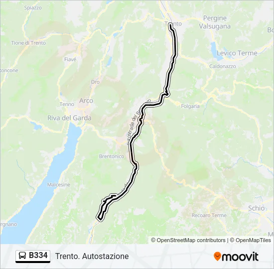 B334 Bus Line Map
