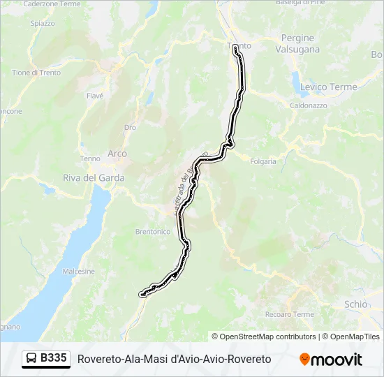 B335 Bus Line Map