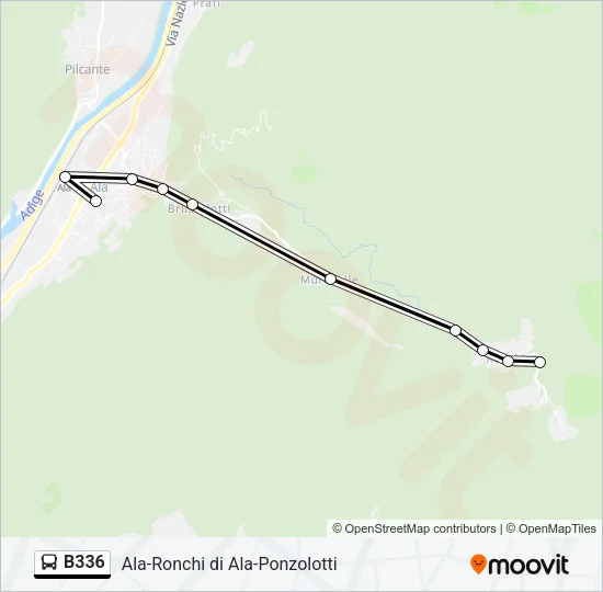B336 Bus Line Map