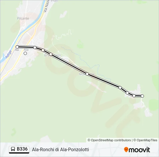 B336 Bus Line Map