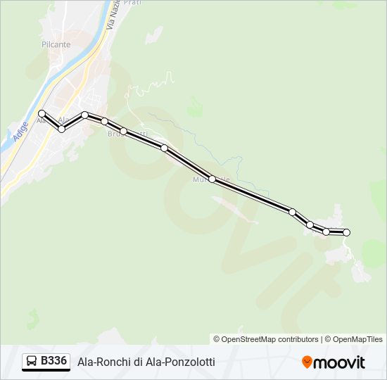 B336 bus Line Map