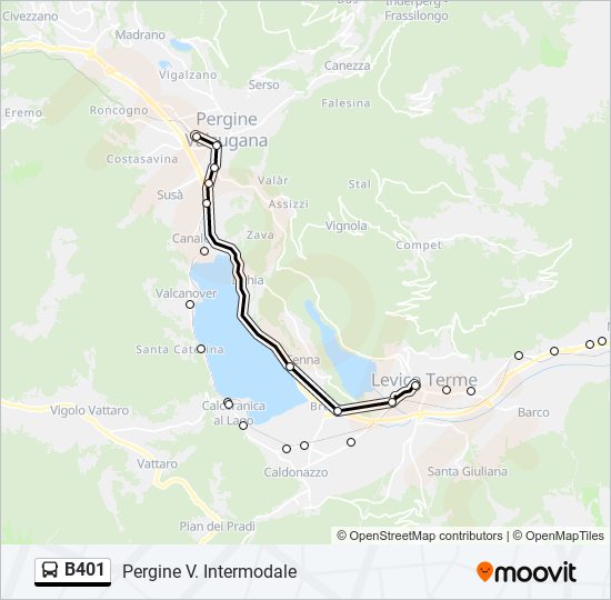 B401 bus Line Map