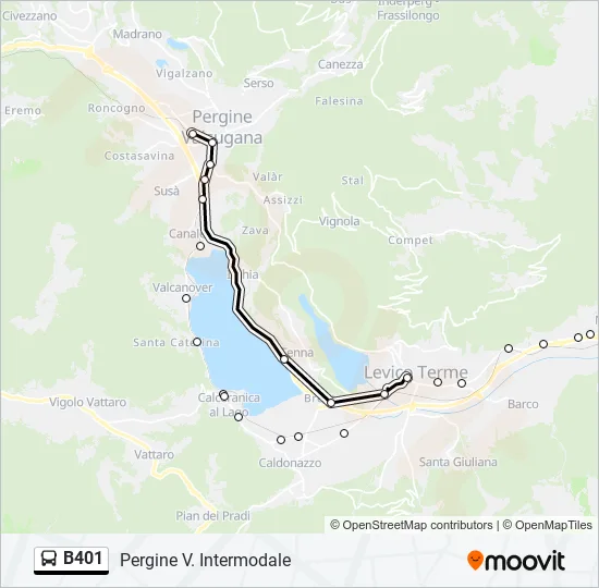 B401 Bus Line Map